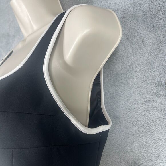 Rumored Crop Top Womens Large Black Stretch Sleeveless Sweetheart Neck Tie Front - Picture 6 of 13